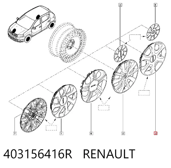 Coberta de disco de roda 403156416R Renault (RVI)