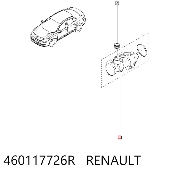 Cilindro mestre do freio 460117726R Renault (RVI)