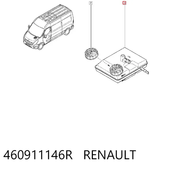 Tanque de cilindro mestre do freio (de fluido de freio) 460911146R Renault (RVI)