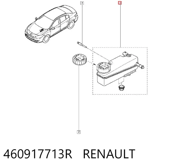 Tanque de cilindro mestre do freio (de fluido de freio) 460917713R Renault (RVI)