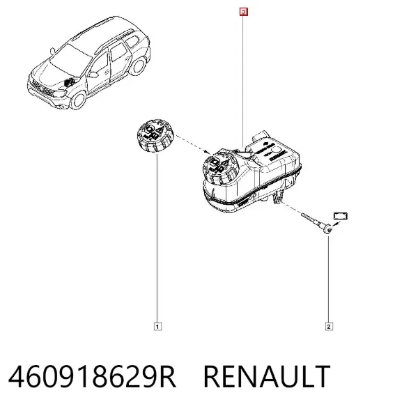 Tanque de cilindro mestre do freio (de fluido de freio) 460918629R Renault (RVI)