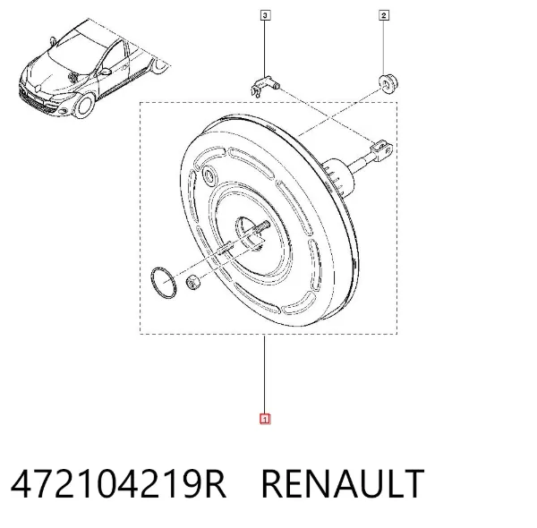 Reforçador dos freios a vácuo 472104219R Renault (RVI)