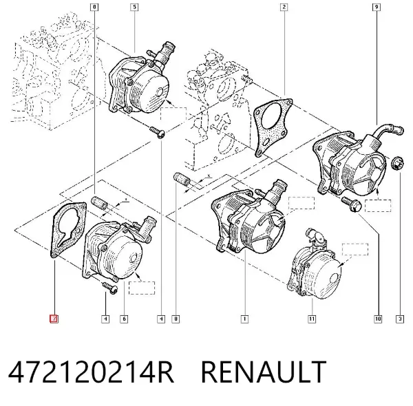 Vedante de bomba de vácuo 472120214R Renault (RVI)
