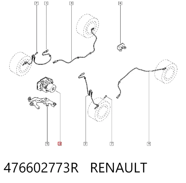 Unidade hidráulico de controlo ABS 476602773R Renault (RVI)