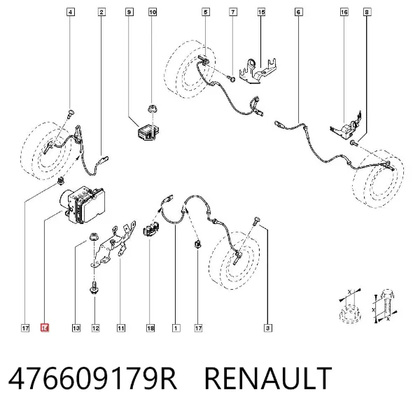 Unidade hidráulico de controlo ABS Renault Master III