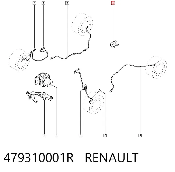 Sensor de aceleração transversal (ESP) 479310001R Renault (RVI)