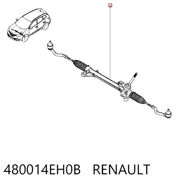 Cremalheira da direção 480014EH0B Renault (RVI)