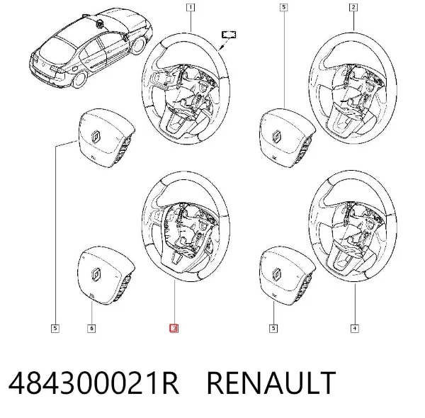 Volante 484300021R Renault (RVI)
