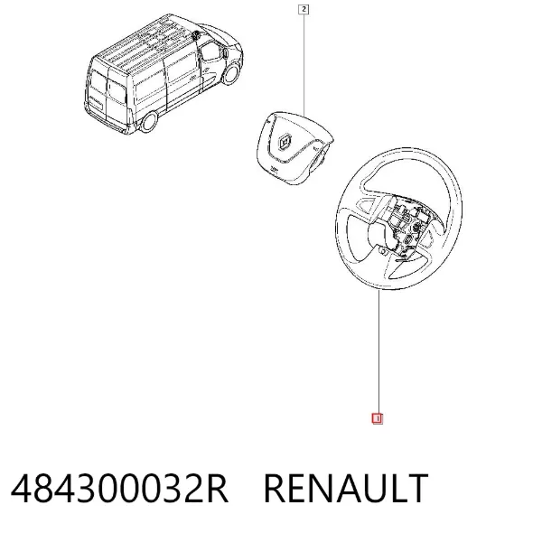 Volante 484300032R Renault (RVI)