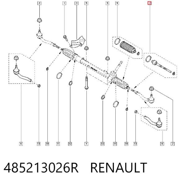 Tração de direção 485213026R Renault (RVI)