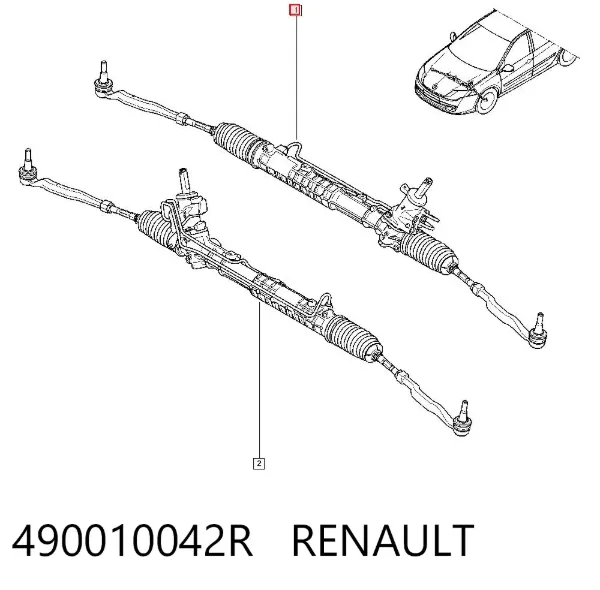 Cremalheira da direção 490010042R Renault (RVI)