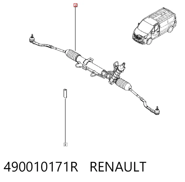Cremalheira da direção 490010171R Renault (RVI)