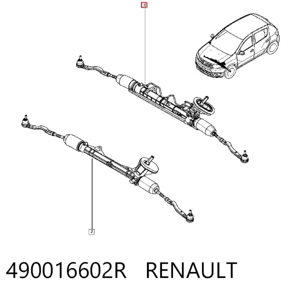 Cremalheira da direção 490016602R Renault (RVI)