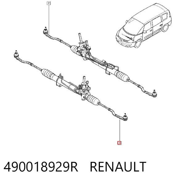 Cremalheira da direção 490018929R Renault (RVI)
