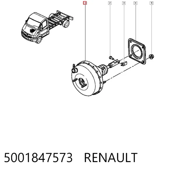 Reforçador dos freios a vácuo Renault Trucks Mascott FH