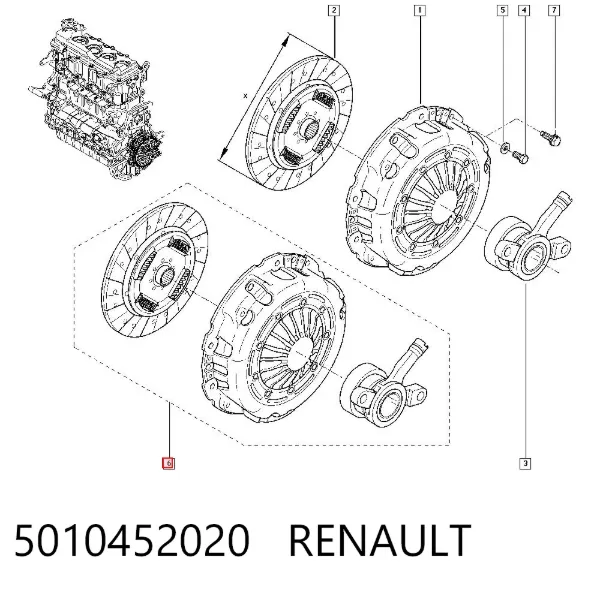 Cesta de embraiagem 5010452020 Renault (RVI)
