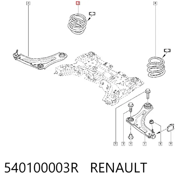 Mola dianteira 540100003R Renault (RVI)