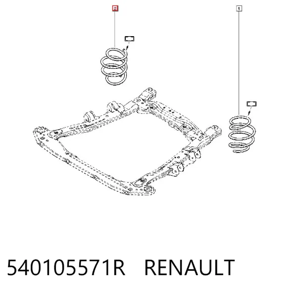 Mola dianteira 540105571R Renault (RVI)