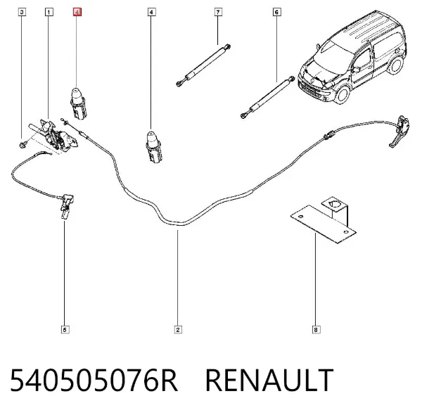Pára-choque (grade de proteção) da capota 540505076R Renault (RVI)