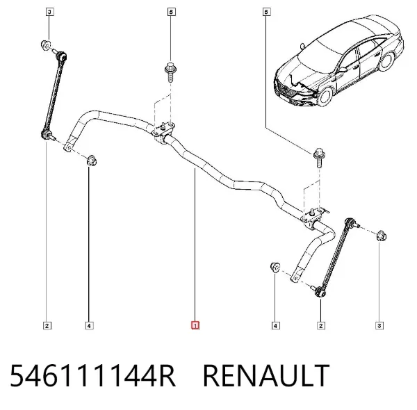 Estabilizador dianteiro 546111144R Renault (RVI)