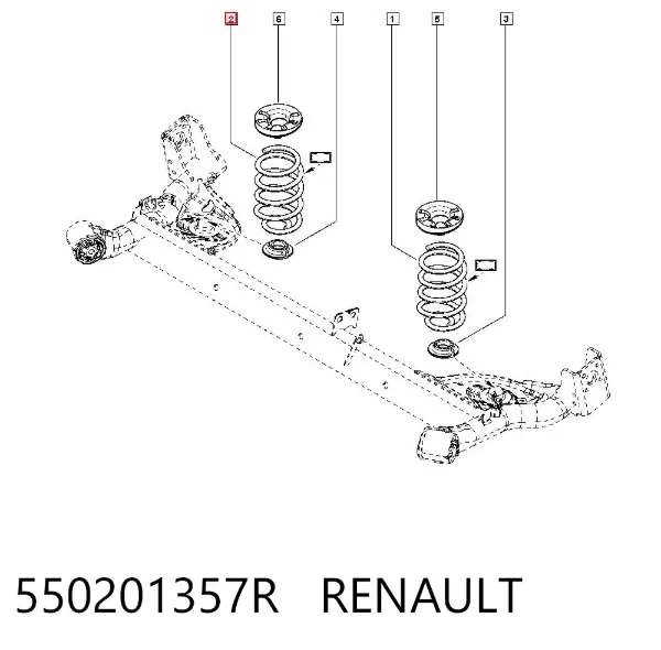 Mola traseira 550201357R Renault (RVI)