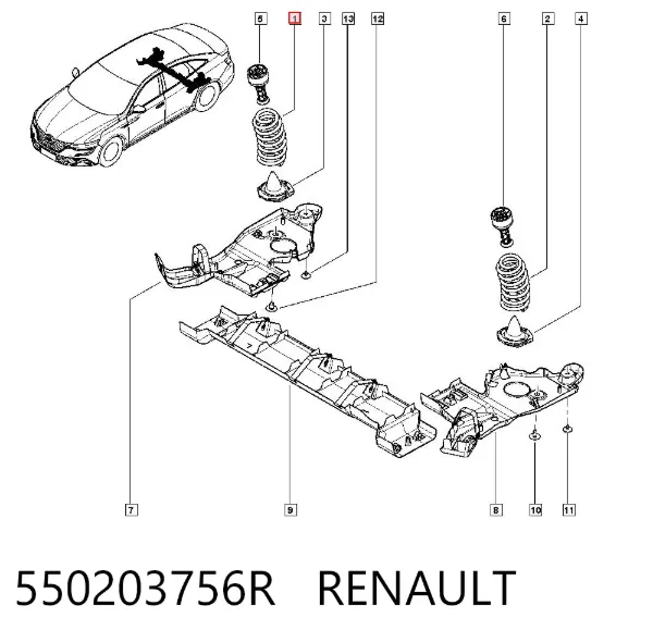Mola traseira 550203756R Renault (RVI)