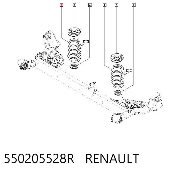 Mola traseira 550205528R Renault (RVI)