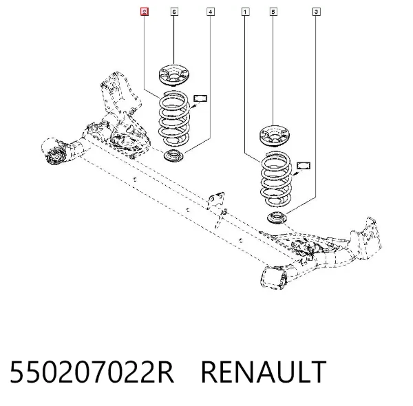 Mola traseira 550207022R Renault (RVI)