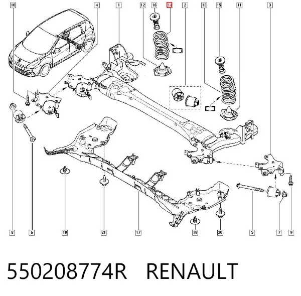 Mola traseira 550208774R Renault (RVI)