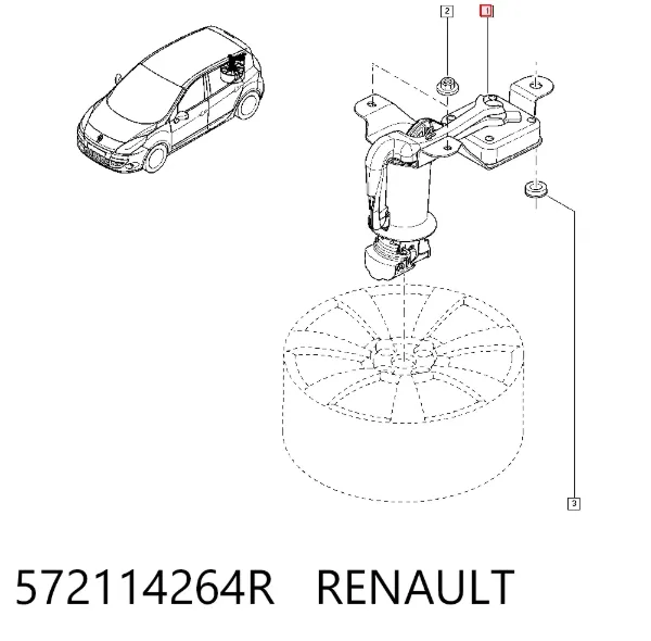 Consola da roda de recambio 572114264R Renault (RVI)