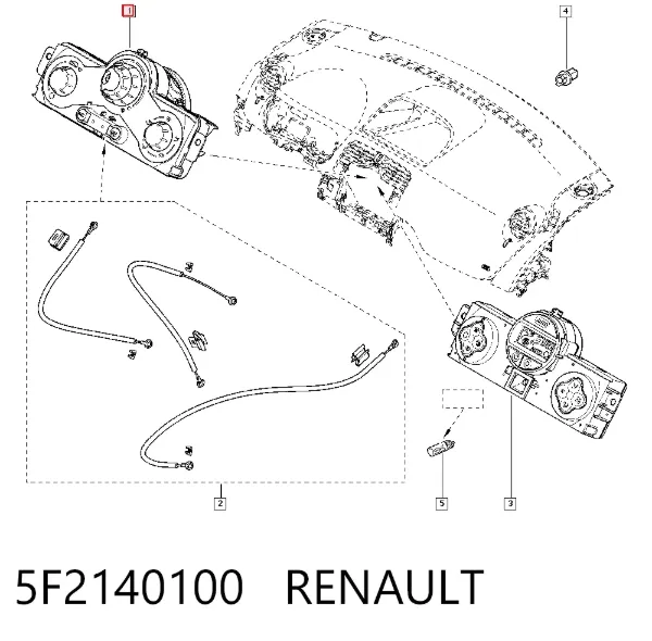Unidade de controlo dos modos de aquecimento/condicionamento 5F2140100 Renault (RVI)