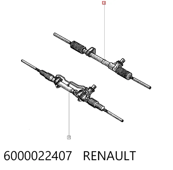 Cremalheira da direção 6000022407 Renault (RVI)