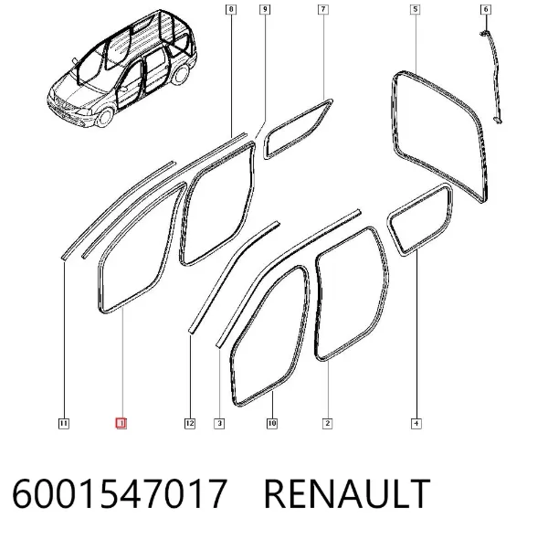 Compactador da porta dianteira (na porta) 6001547017 Renault (RVI)