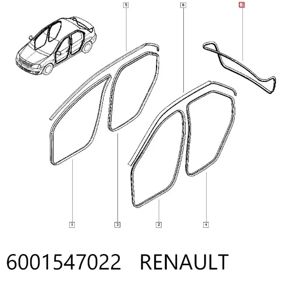 Compactador de tampa de porta-malas 6001547022 Renault (RVI)