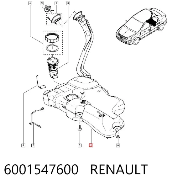 Tanque de combustível Dacia Logan I