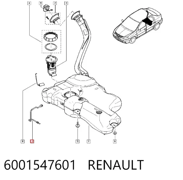 Distribuidor de combustível (rampa) 6001547601 Renault (RVI)