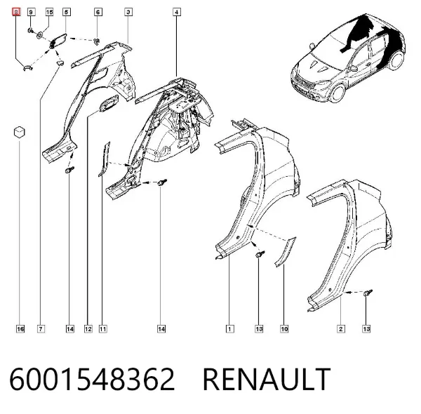 Mola do alcapão do tanque de combustível 6001548362 Renault (RVI)