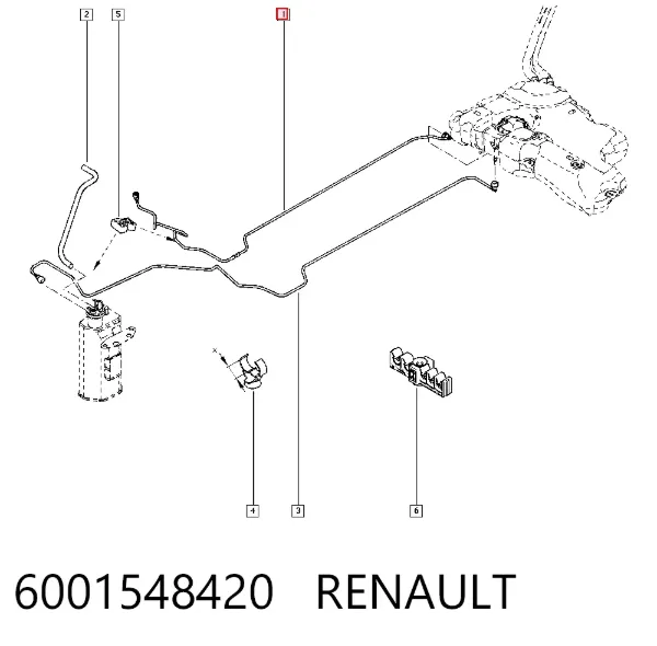Distribuidor de combustível (rampa) 6001548420 Renault (RVI)