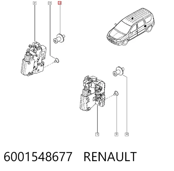 Grade de proteção de portas 6001548677 Renault (RVI)