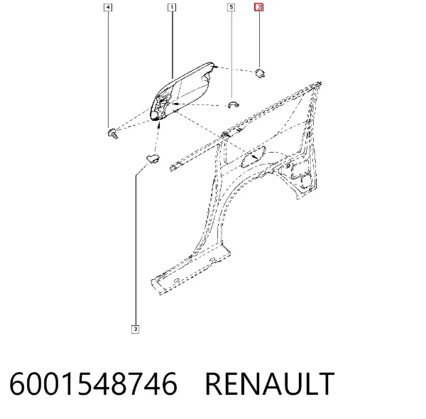 Fixador do alcapão do tanque de combustível 6001548746 Renault (RVI)