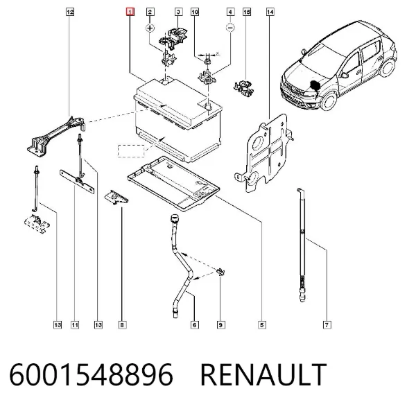 Bateria recarregável (PILHA) 6001548896 Renault (RVI)