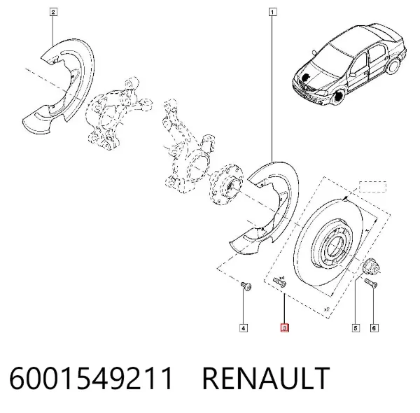 Disco do freio dianteiro 6001549211 Renault (RVI)