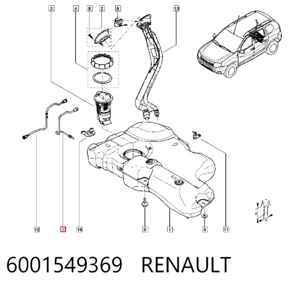 Distribuidor de combustível (rampa) 6001549369 Renault (RVI)
