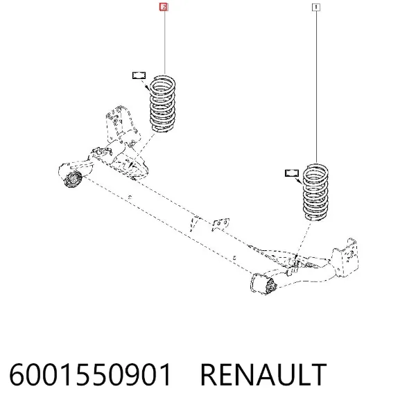 Mola traseira 6001550901 Renault (RVI)