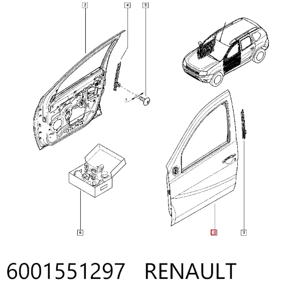 Porta dianteira esquerda Dacia Sandero I