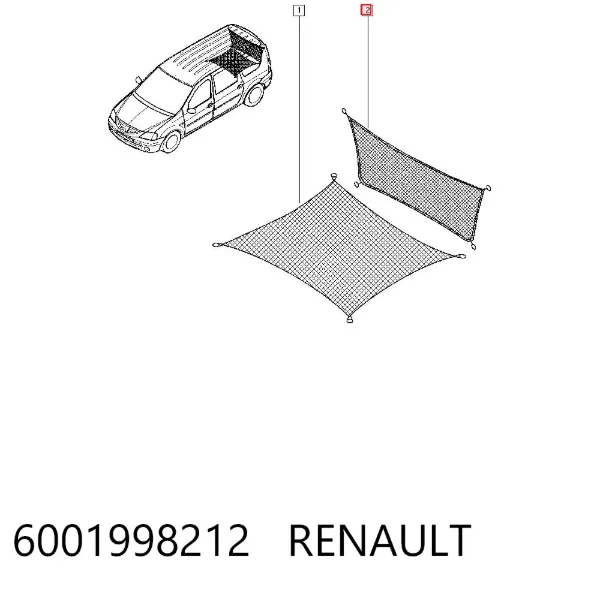 Malha da seção de bagagem 6001998212 Renault (RVI)