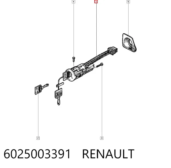 Grupo de contato de fecho de ignição Renault Espace I