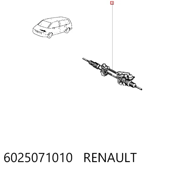 Cremalheira da direção 6025071010 Renault (RVI)