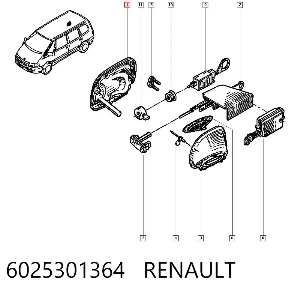 Alcapão do tanque de combustível Renault Espace III