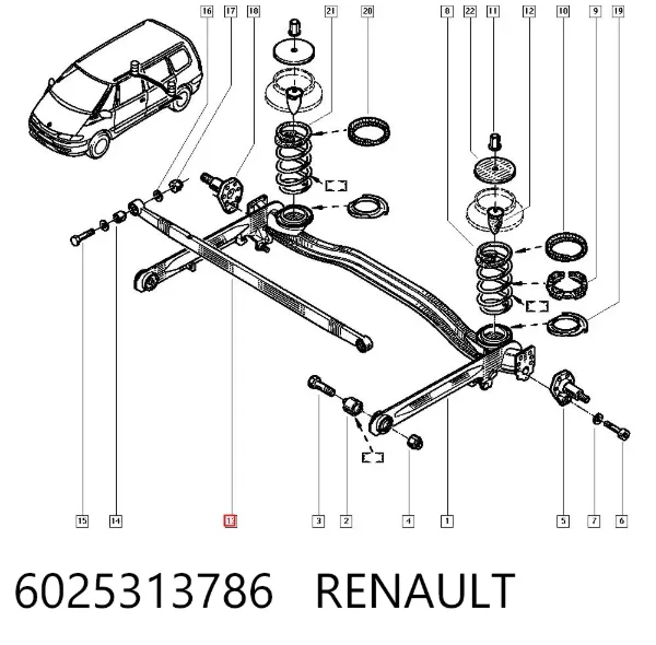 Estabilizador traseiro Renault Espace III